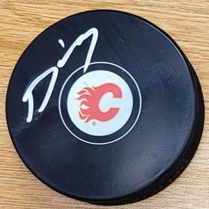 Autographed DEVIN COOLEY Calgary Flames Hockey Puck w/coa - Picture 1 of 1
