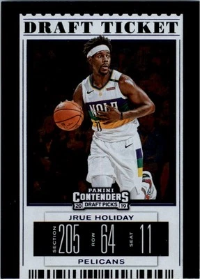 2019-20 Contenders Draft Picks Variations Ticket Blue Foil #23 Jrue Holiday BSK - Image 1 of 2