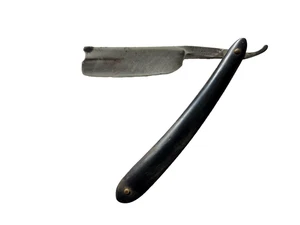 Antike Wade & Butcher KEIL Barbers Kerbe schwer gerade Rasierklinge graviert - Bild 1 von 11