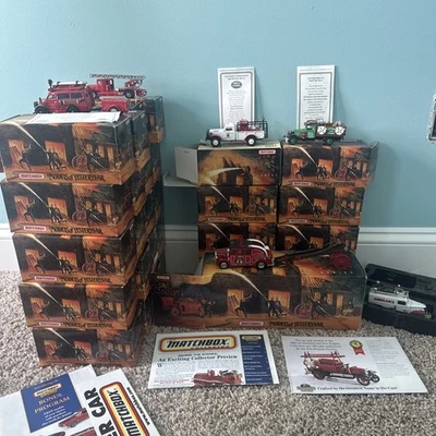 Matchbox Models of Yesteryear Fire truck lot Of 30-READ-No Duplicates - Image 1 of 4