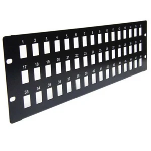 Piastra pannello patch vuoto jack chiave 48 porte Cat5e Cat6 RJ45 19" montaggio su rack 3U - Foto 1 di 1