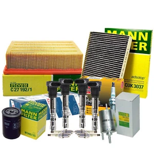 Mann Filters Bosch 4 Coils NGK 4 G-Power Spark Plug Tune Up Kit For Audi L4 AMB - Picture 1 of 1