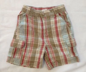 Chicos Gymboree SURF CAMP Rojo Azul Verde Madras Pantalones Cortos a Cuadros 12-18 - Imagen 1 de 3