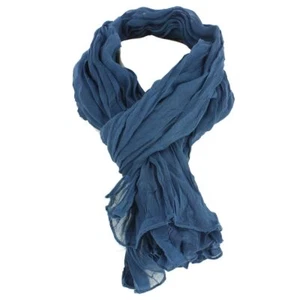 Chèche coton Dakar, Bleu pétrole - Bleu - - Bild 1 von 4