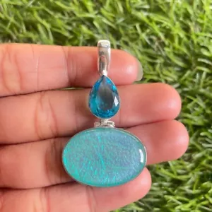 Awesome Triplet Opal Gemstone 925 Sterling Silver Handmade Pendant T-5 - Picture 1 of 2