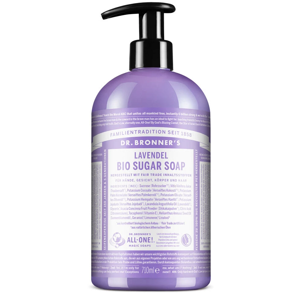 Dr. Bronners Bio Sugar Soap Lavendel   710ml - Bild 1 von 1