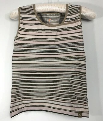 Lowe Alpine Womens Size M Sleeveless Athletic Top Stretch Striped Some Pilling - Image 1 of 4