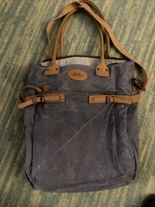 LL Bean Leather Handle Tote Bag * Zipper Top * Shoulder Strap - Picture 1 of 10