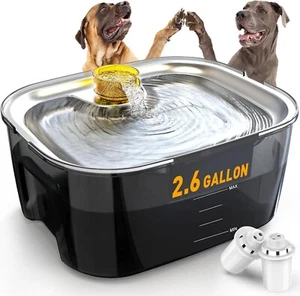 Large Dog Water Fountain for Large Dogs 2.6 Gallon,SwSun 10L Automatic Dog Water - Picture 1 of 6
