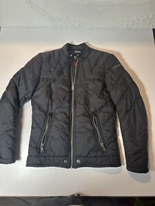 Diesel Men's Black Zip Pocket Puffer Jacket Coat Size Small