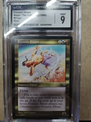 MTG Mirage RARE Frenetic Efreet CGC 9 Mint Magic The Gathering 1996 - Image 1 of 2