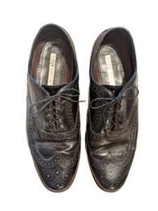 Florsheim Imperial Quality Black Leather Wingtip Dress Shoes Mens US 11 D - Picture 1 of 4