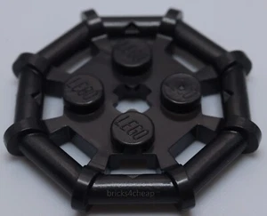 Lego 5x Pearl Dark Gray Plate Modified 2 x 2 with Bar Frame Octagonal Reinforced - Picture 1 of 1