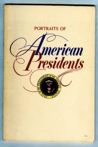 Vintage 1974 PORTRAITS of AMERICAN PRESIDENTS Booklet! WASHINGTON to FORD! - Picture 1 of 9