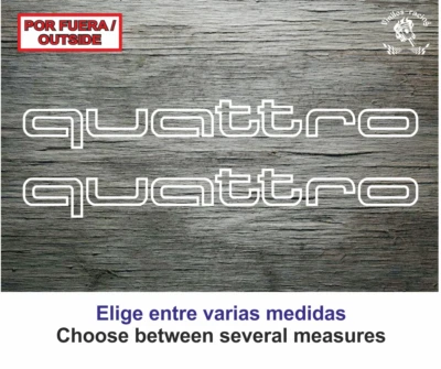 Sticker Vinilo Decal Vinyl Aufkleber Adesivi Autocollant Quattro 2 Audi A3 A4  - Imagen 1 de 2