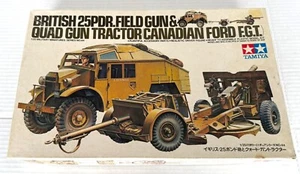 TAMIYA. #MM144. 25PDR. FIELD GUN & QUAD GUN TRACTOR. 1/35 SCALE. CM-VJ - Picture 1 of 6