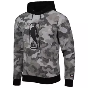NWT Men's Large LG Hugo Boss x NBA League Logo Gray Black Camo Pullover Hoodie L - Picture 1 of 6