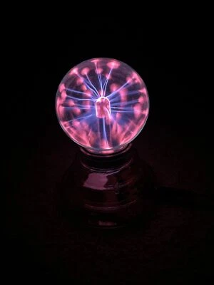 Plasma Ball Light, 3 Inch Magic Spherical Light Ball, Red Color Touch Sensitive  - Image 1 of 4