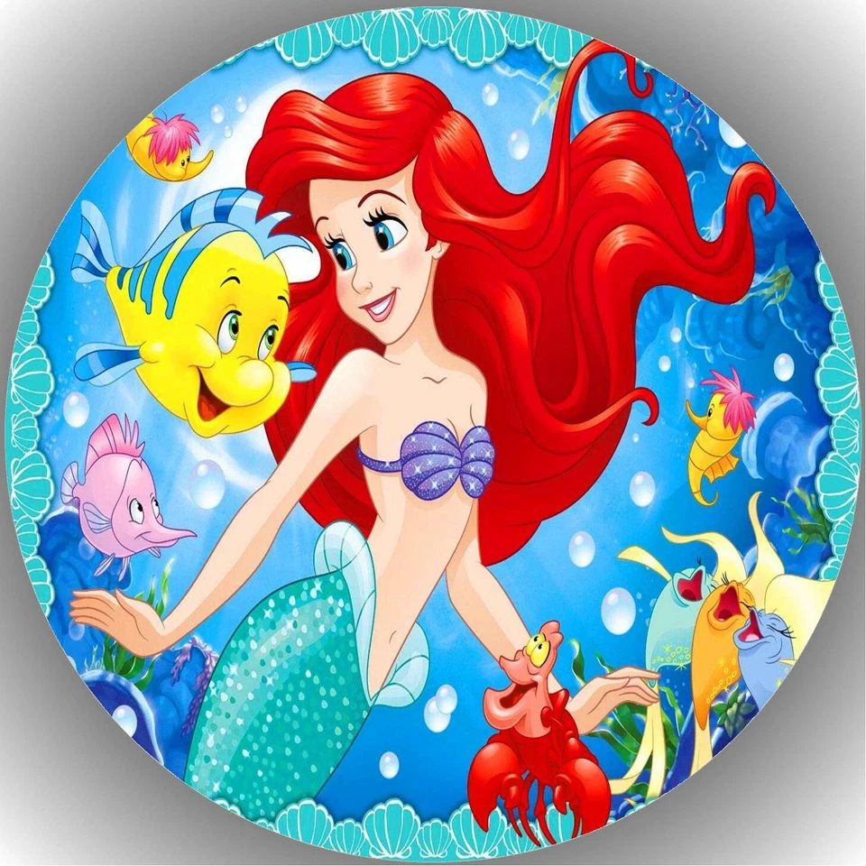 Tortenaufleger Tortenbild Fondant - Oblate Arielle die Meerjungfrau  P15 - Bild 1 von 1