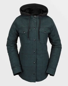 Volcom Women’s Insulated Flannel Jacket Color Balsam Size Large - Picture 1 of 9