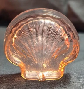 Vintage Soap Dish Pink Depression Glas Sea Shell - Coastal - Picture 1 of 13