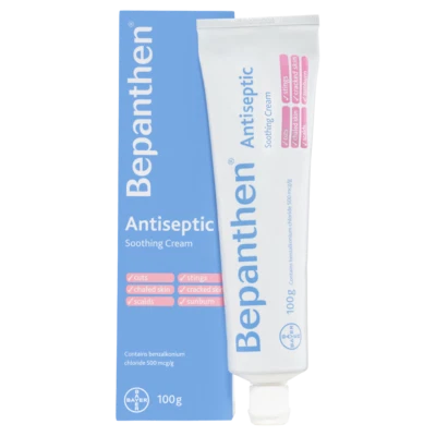 Bepanthen Antiseptic Soothing Cream 100g Multi-Purpose Protect Damaged Skin - Image 1 of 4