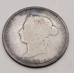 CANADA - 1874 - 25 CENTS- .925 SILVER - Picture 1 of 2