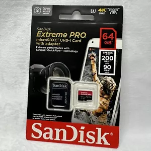 SanDisk Extreme PRO 64GB microSDXC UHS-I Memory Card - Picture 1 of 2