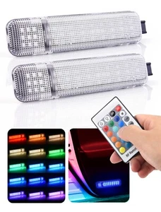 2Pcs RGB LED Panel Door Courtesy Light for Chevy Silverado Sierra Suburban Yukon - Bild 1 von 10