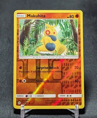 Makuhita Common Reverse Holo Fihhting Pokemon TCG Sun & Moon Base Card 67/149 - Image 1 of 2