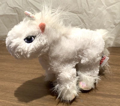 Ganz Webkinz Unicorn 7" Plush White ~ Glitter Horn & Hooves Plush Animal - Image 1 of 4