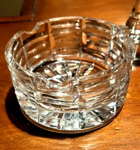 Hermoso cenicero de cristal redondo de 3" firmado por Waterford de colección - Imagen 1 de 8