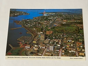 Dartmouth Nova Scotia CANADA Panorama Halifax Harbour and Two Bridges Postcard - Imagen 1 de 2