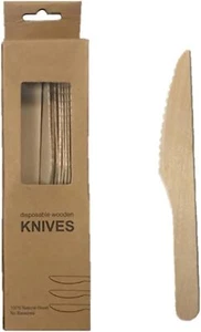 PEBBLE HUG Disposable Wooden Knife, Sturdy Construction, Portable & Lightweight - Picture 1 of 4