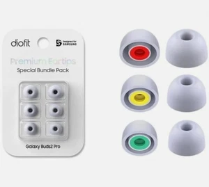 diofit Galaxy Buds2 Pro Premium SILICONE Eartips Special Pack Samsung Authorized - Picture 1 of 3
