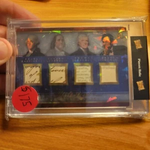 2022 Pieces of the Past Quad Relic Washington, Jefferson, Franklin, Lincoln 123 - Bild 1 von 2