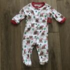 NWT BABY Christmas FOOTED Rudolph SLEEPER PAJAMAS 9M 16-20lbs *see All Pictures
