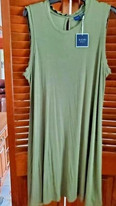 KAARI BLAU Olivecoast Everyday Essentials ärmelloses Kleid unterhalb des Knies XL neu mit Etikett - Bild 1 von 5