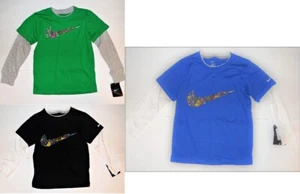 Nike Boys Long Sleeve Choice of Color Size Black Green Blue Sizes 4, 5, 6 NWT - Picture 1 of 4