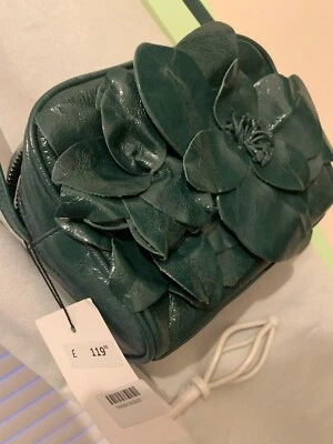 ZARA FLORAL LEATHER SHOULDER CROSS BODY BAG GREEN RRP: £119 - Image 1 of 4