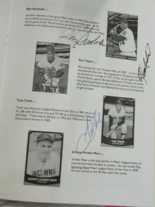 Tom Selleck Ron Swoboda Joe Pepitone Tom Henrich Boyer Linz++ Signed Program JSA - Picture 1 of 17