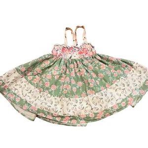 SweetHoney Savannah Tunika Gr. 3 Blumen Baumwolle Freizeit verstellbare Träger Boutique - Bild 1 von 7