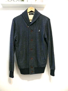 Fred Perry Cotton High Neck Button's Cardigan - Size S - Picture 1 of 9
