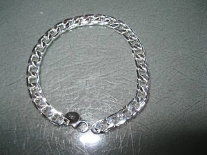 6 mm 925 Sterling Silber plattiert KUBANISCHES GLIEDERARMBAND KETTE HERREN DAMEN 6 MM - Bild 1 von 4