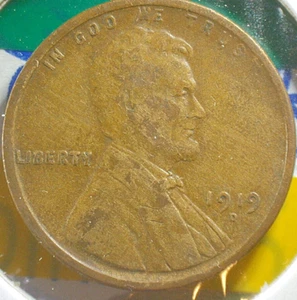FALL & WINTER  SALE--UNITED STATES--1919 'D' WHEATBACK COPPER PENNY KM#132 - Picture 1 of 3