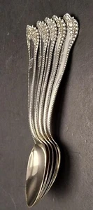 Lancaster Rose von Gorham Sterlingsilber (Set 5) 4" EMITASSE LÖFFEL MIT ~ Mono  - Bild 1 von 14