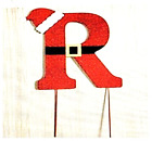 The Lakeside Collection Jumbo Monogram Santa Stake - R