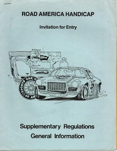 1975 Invitation Only Road America Handicap Regulations RARE OOP - Bild 1 von 7