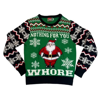 Suéter de Navidad Feo Crudo Divertido Santa Talla Mediana Regalos de Spencer Foto 1 de 4