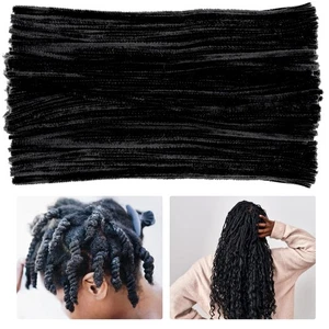 180 Pcs Pipe Cleaners Chenille Stem, Black Pipe Cleaners, 11.8inch Pipe Clea... - Picture 1 of 8